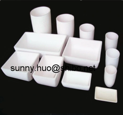 99.7% Al2O3 Alumina Ceramic Crucible for Furnace