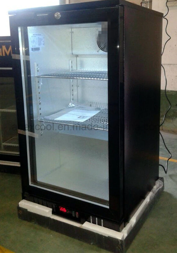 Elecstar Series 110L Black Finish Single Glass Door Display Back Bar Cooler/Beer Chiller/Bar Fridge Showcase