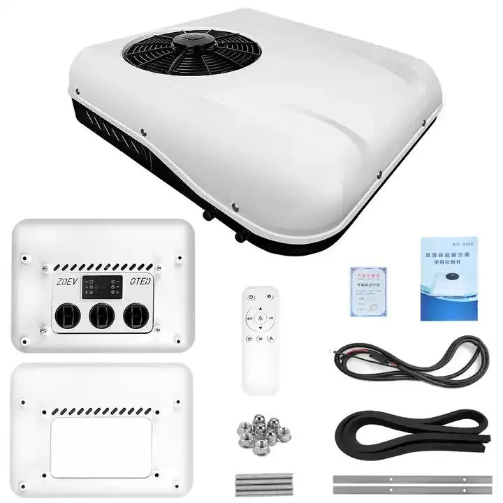Small Rooftop DC 12V 24V Car Air Conditioner for Truck Caravan Camper Van Bus Optional Electric Heating Cooling
