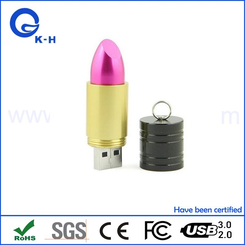 أحمر Lipstick سعة تخزين USB 2.0 فلاش سعة 4 جيجا بايت سعة 16 جيجا بايت