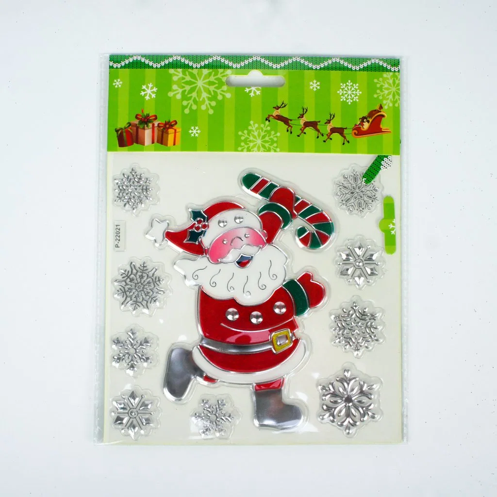 Cute Christmas Stickers Christmas Gift Snowman Static Stickers Glass Window Stickers