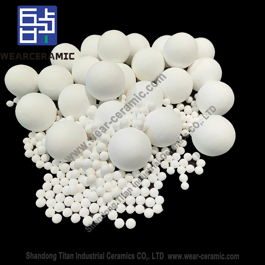 مواد دعم Alumina Ceramic Filler Ball Alumina Catalyst بحجم 10 مم للصناعة الكيميائية