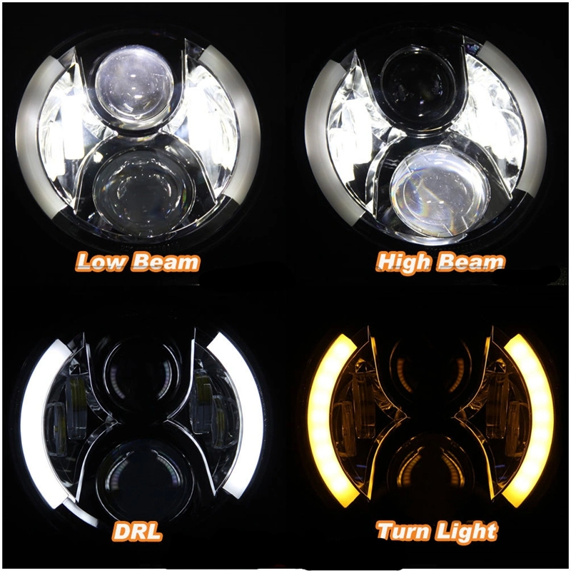 Projecteur de 7 pouces pour projecteur LED ronde La vente en gros de Jeep Wrangler jk