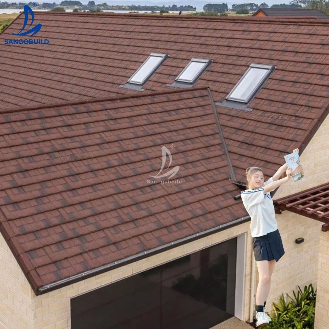 Corée du Sud marque DS Feroof Roofing Graules fournisseur Sangobuild Factory Prix carreaux de toiture en pierre métallique