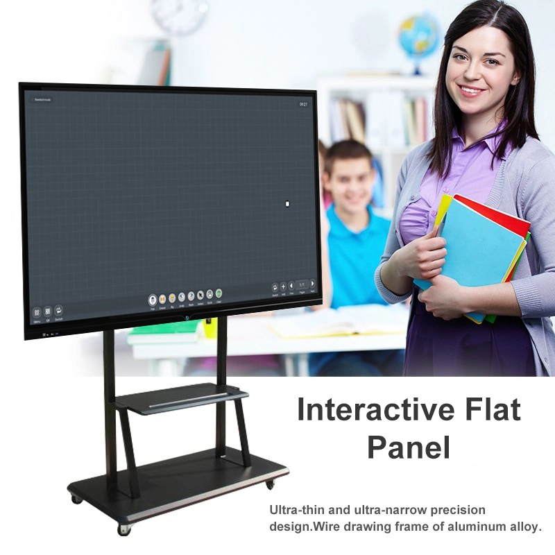 Hot Sell LED Monitor 3840*2160 4K Finger Touch Interactive Whiteboard Meeting Interactive Flat Panel Teaching Smart Board 65, 75, 85, 86, 98 Touch Cheap