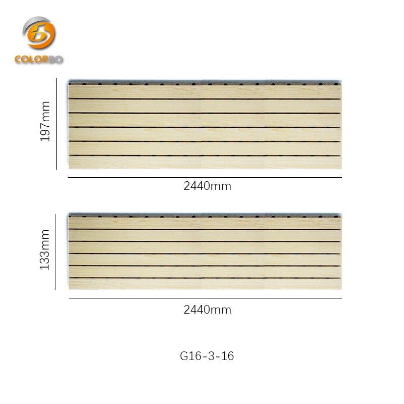 ASTM E84 EN13501 Fire Rating Wooden Mirco Perforated Grooved Acoustic Wall Panel