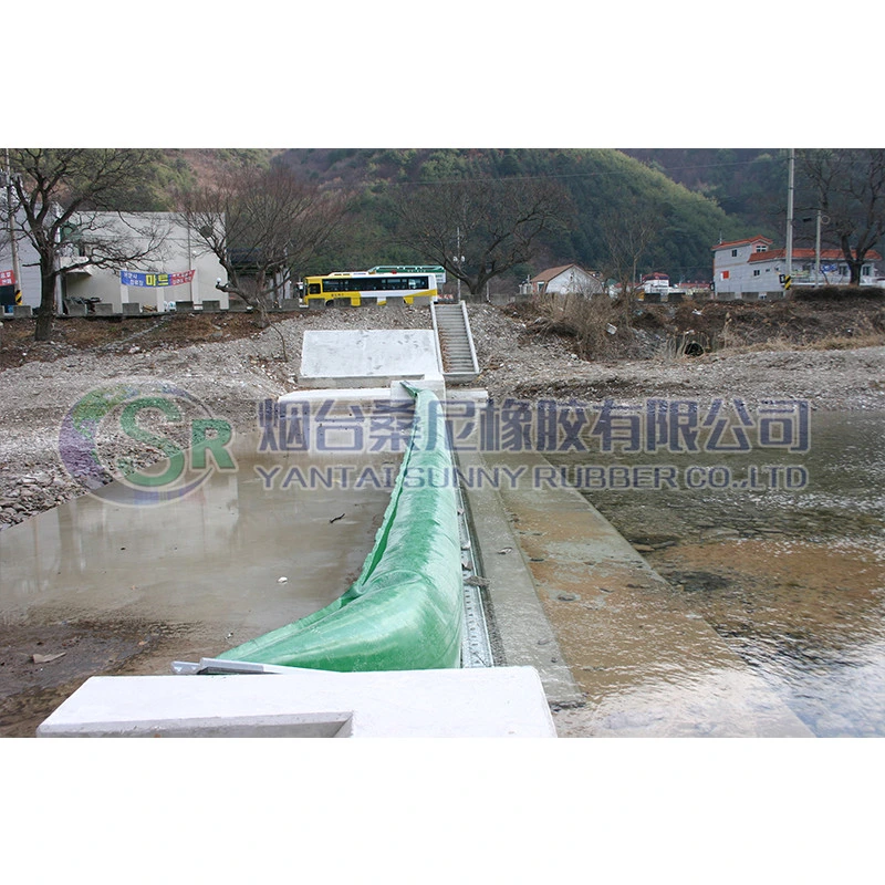 Barrage en caoutchouc gonflable de remplissage d'air pour barrière anti-marées