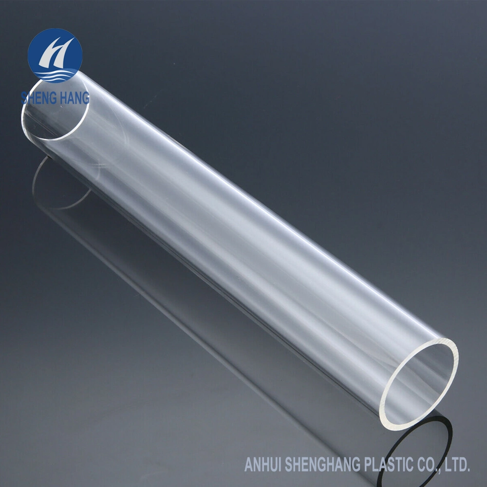Tubo de policarbonato PC transparente con resistencia UV.