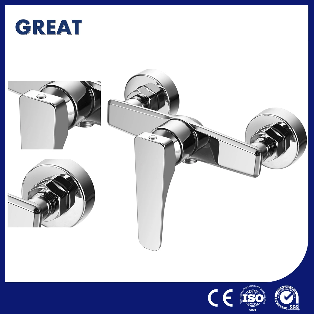 Great Bathtub Shower Faucet Factory Good Price 3 Hole Shower Faucet Gl9705A97b Chrome Single Lever Shower Faucet China Freestanding Bathtub Shower Faucets