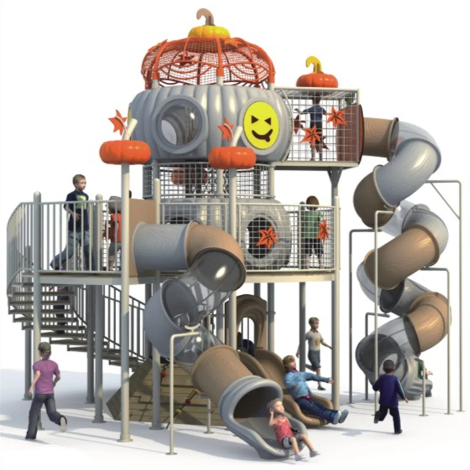 Popular Children Outdoor Playground Equipment Amusement Park Plastic Slide Price