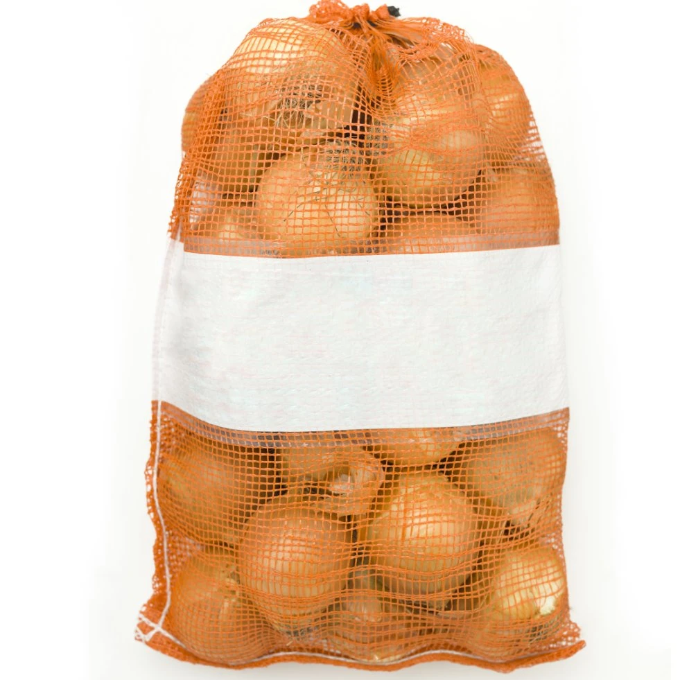 Cebollas vegetales Ajo Polietileno Anti UV Tubular Leno Net cordón Bolsa de malla