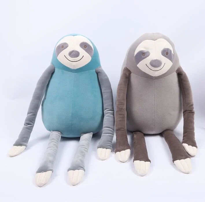 El traqueteo de la fábrica OEM ODM personalizados Mayoreo directo de los animales de felpa suave Sloth Toy