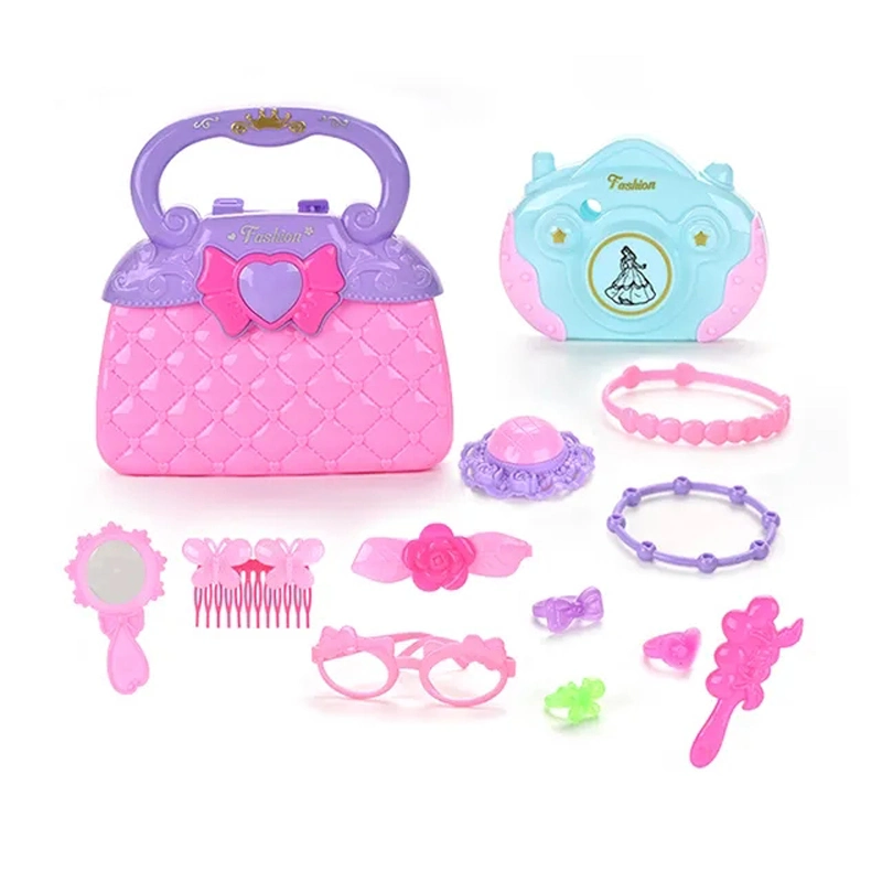 Fashion Children Comb Rings Mirrors Plastics Camera Dressing Portable Handbags Girls Pretend House Playset Jewelry Bag Set