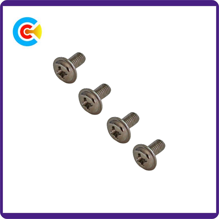 DIN/ANSI/BS/JIS Carbon-Steel/Stainless-Steel Cross Pan Sun Flower with Anti-Sliding Screws