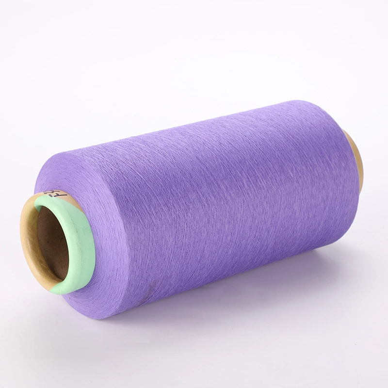 Elastic Imitation Cotton Like Stretch Polyester Yarn 60s Fd RW Raw Material for Knitting and Weaving