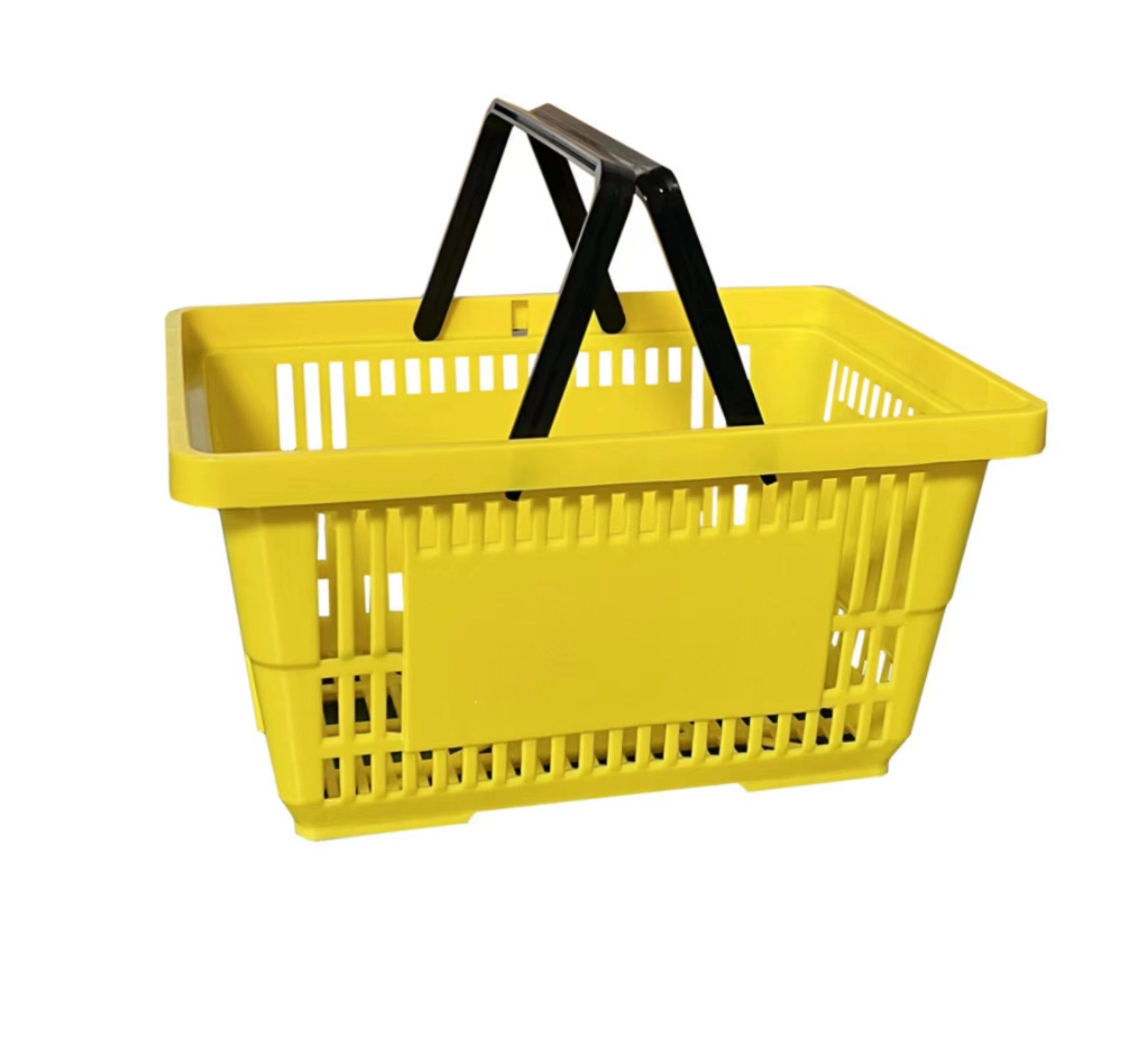 Factory Wholesale/Supplier Supermarket Wholesale/Supplier Small Plastic Baskets Handles Plastic Shopping Cart
