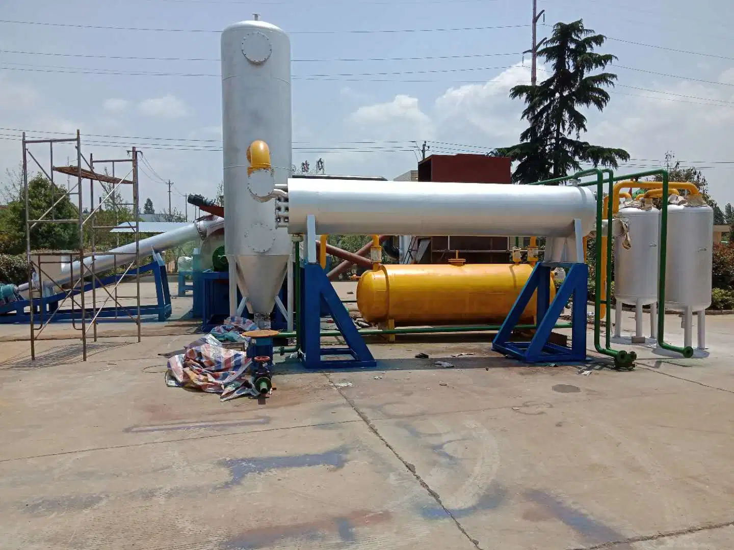 Continuous Mixed Waste Plastic to Fuel Oil Power Generation Recycling Machine