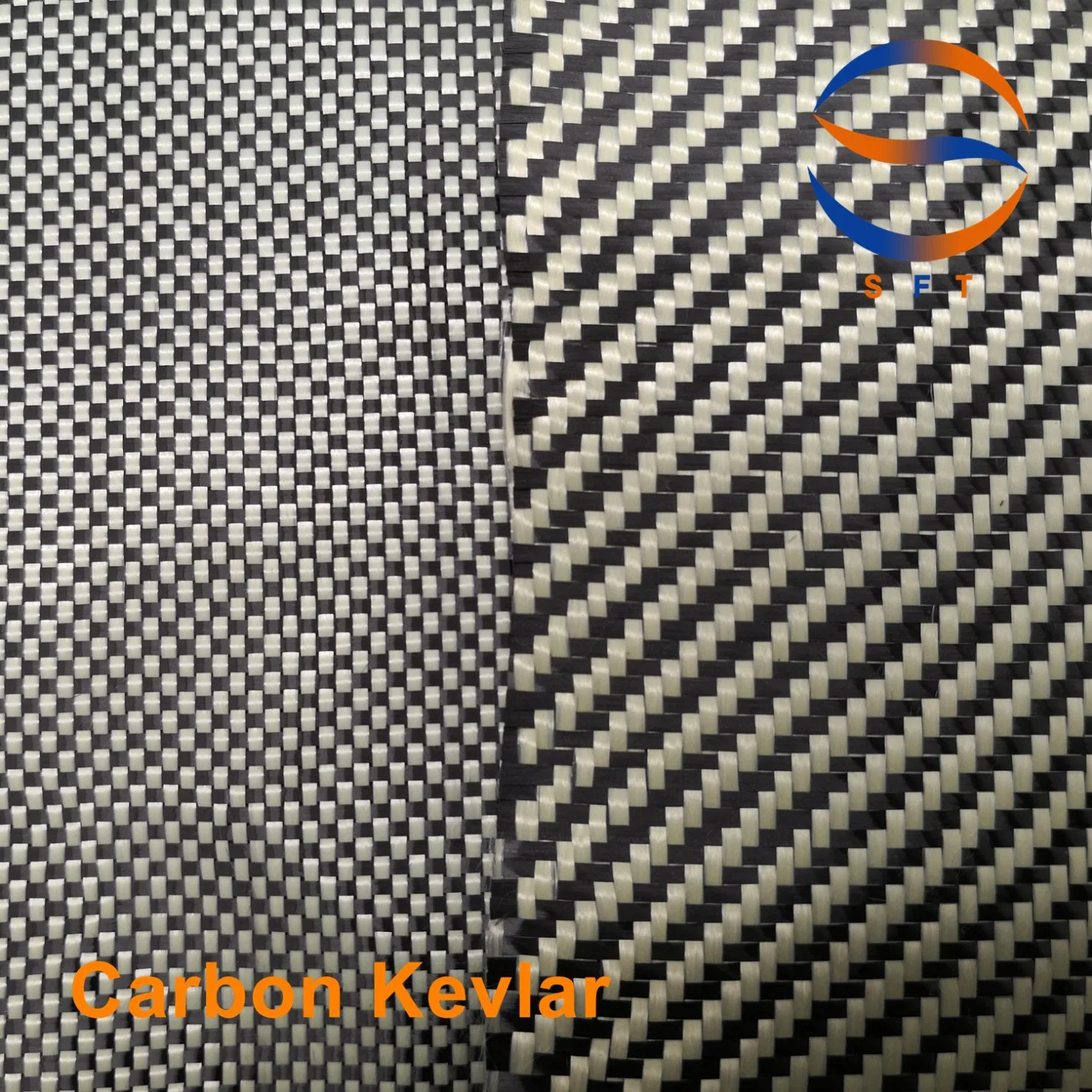 Twill Weave Customized Carbon Fiber Kevlar Fiber Hybrid Fabric