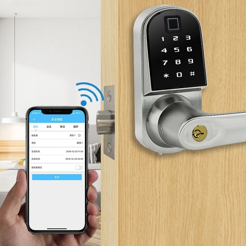 Smart Locker Lock Electronic Ttlock APP Bluetooth 13.56MHz RFID Fingerprint Drawer/Cabinet Lock with Keypad Password