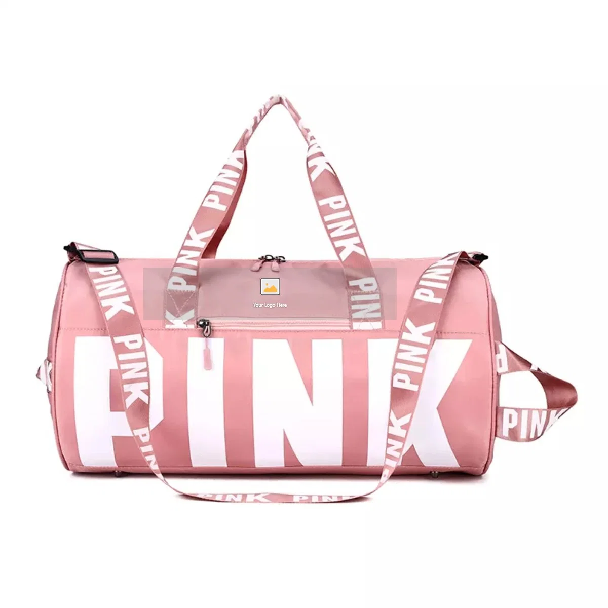 Customized Logo Travel Bag Sport Pink Fashionable Hot Selling Factory Price Overnight Shoulder Tote Gym Duffle Bags