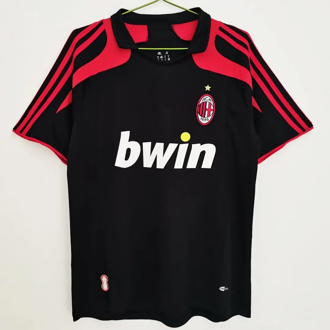 Camiseta de fútbol retro de la temporada 2007/08 del AC Milan como visitante, versión de jugador