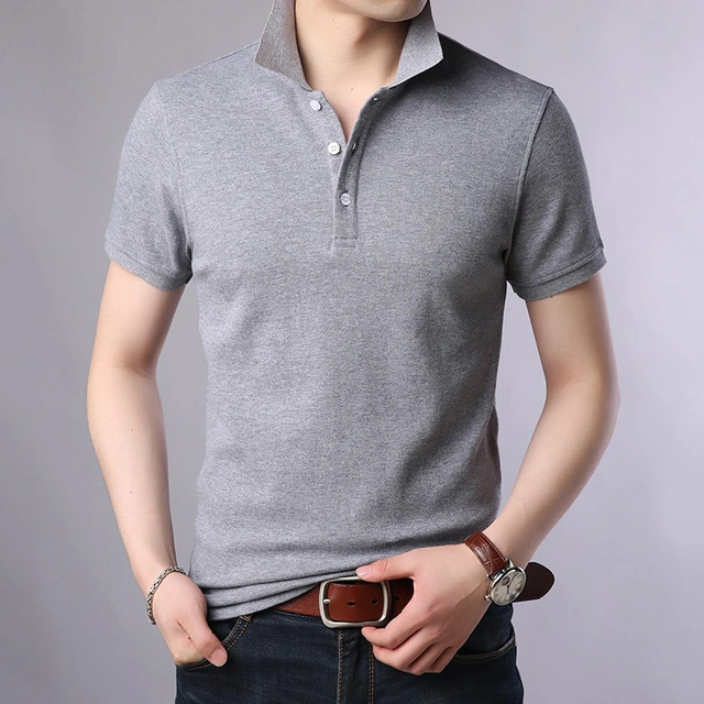 OEM Originales de fábrica Wholesale/Supplier Verano Slim Fit Camisa polo manga corta polo liso de ropa de hombre casual