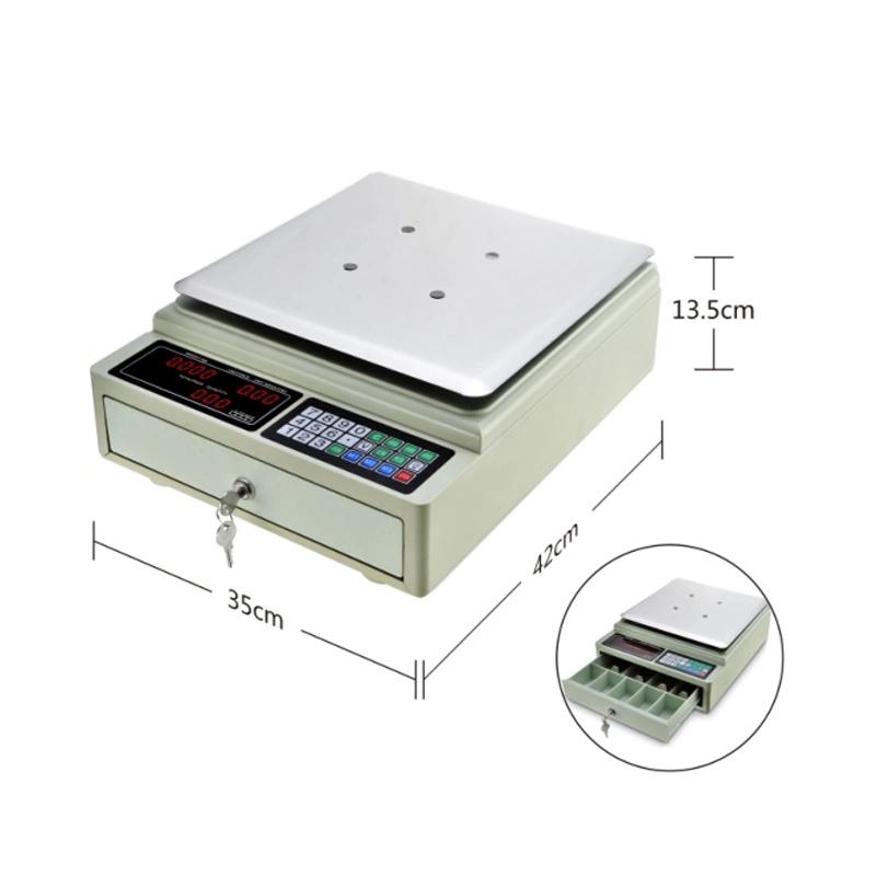 Con Caja automática de la informática comercial Precio Digital de la escala de alimentos