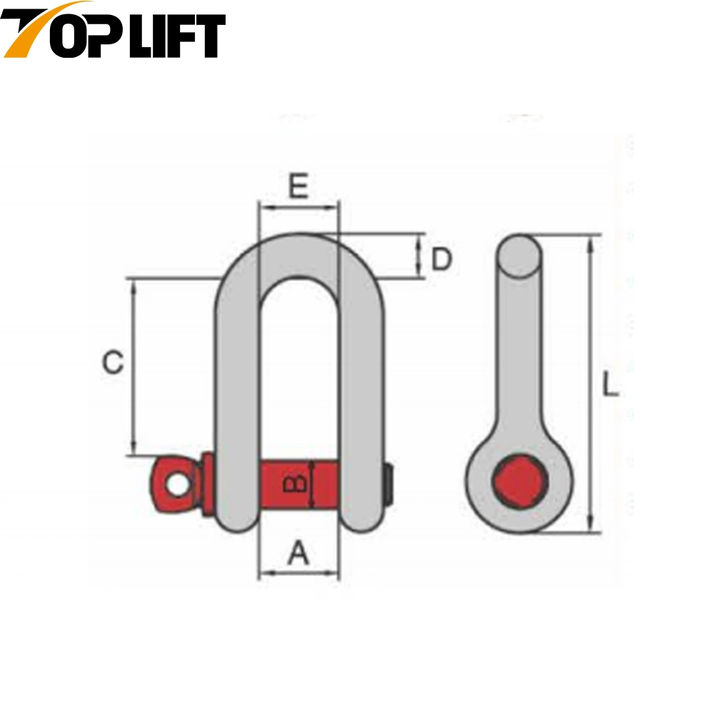 Legierung Stahl Geschmiedet Hohe Festigkeit Schraube Pin Dee Shackle