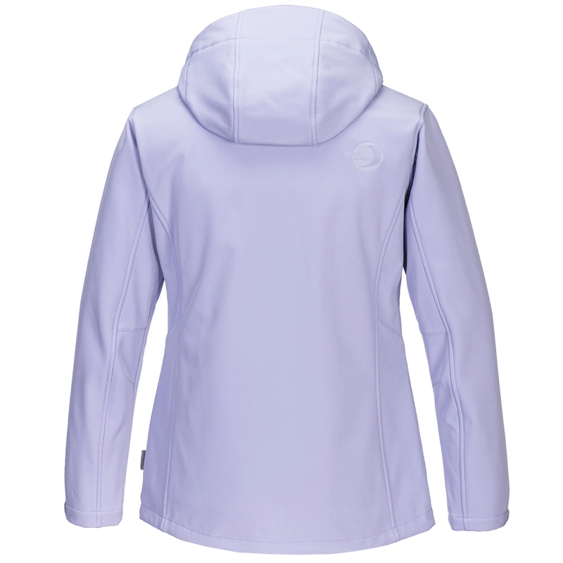 Chaqueta hecha a medida para mujer cortavientos de invierno capucha de tejido blando impermeable púrpura Ropa