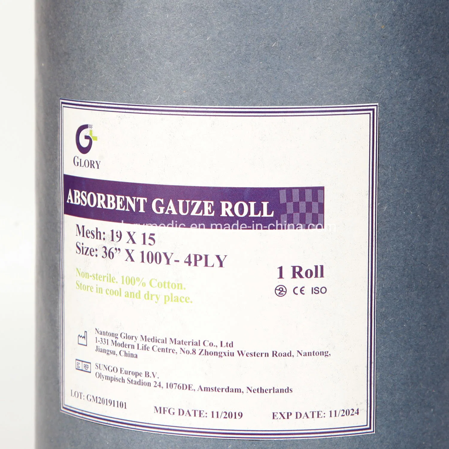 4-Lagig Jumbo Medical Gebleicht Absorbieren Baumwolle Gaze Rolle