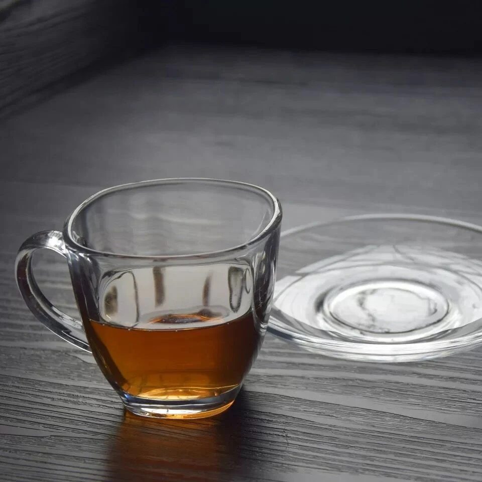 Transparent Heat Resistant Water Cup Mug Glass for Household Drinks