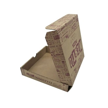 Kraft Papier ondulé avec E Flûte Pizza Paper Box