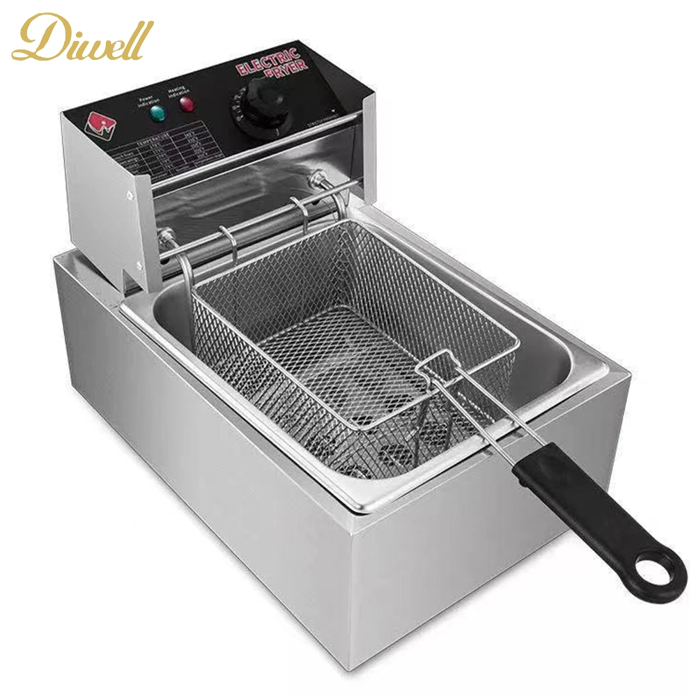 Catering Equipment Dual Tank Potato Chip Fryer Electrical Deep Fryer with Drain