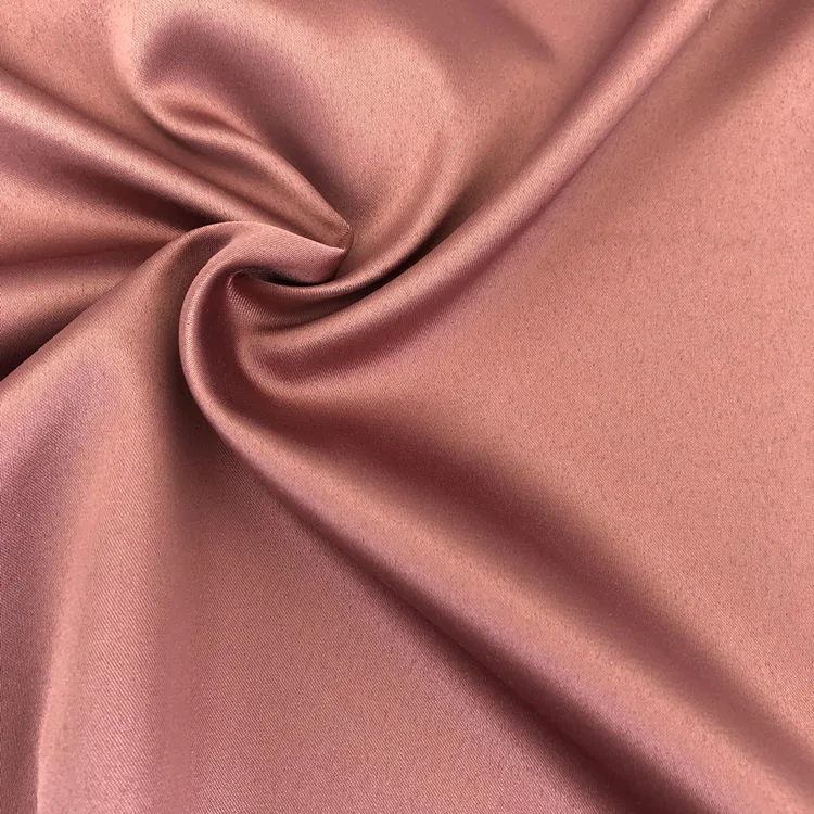 Precio barato tejido elástico satinado poliéster satinado Satin para blusa de ropa nocturna Decoración de boda