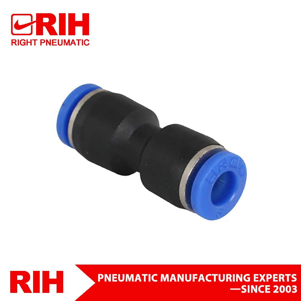 PU Union Straight Through Hose Tube Quick Connector Push in Air Pipe One Touch Plastic Connect Pipe Pneumatic Joint Fitting