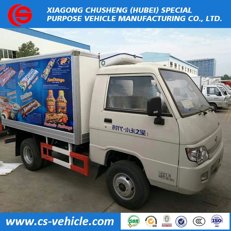 2018 Promotional Mini Refrigerated Freezer Trucks 3tons for Transport Fresh Vegetable Fish Meat Drinks