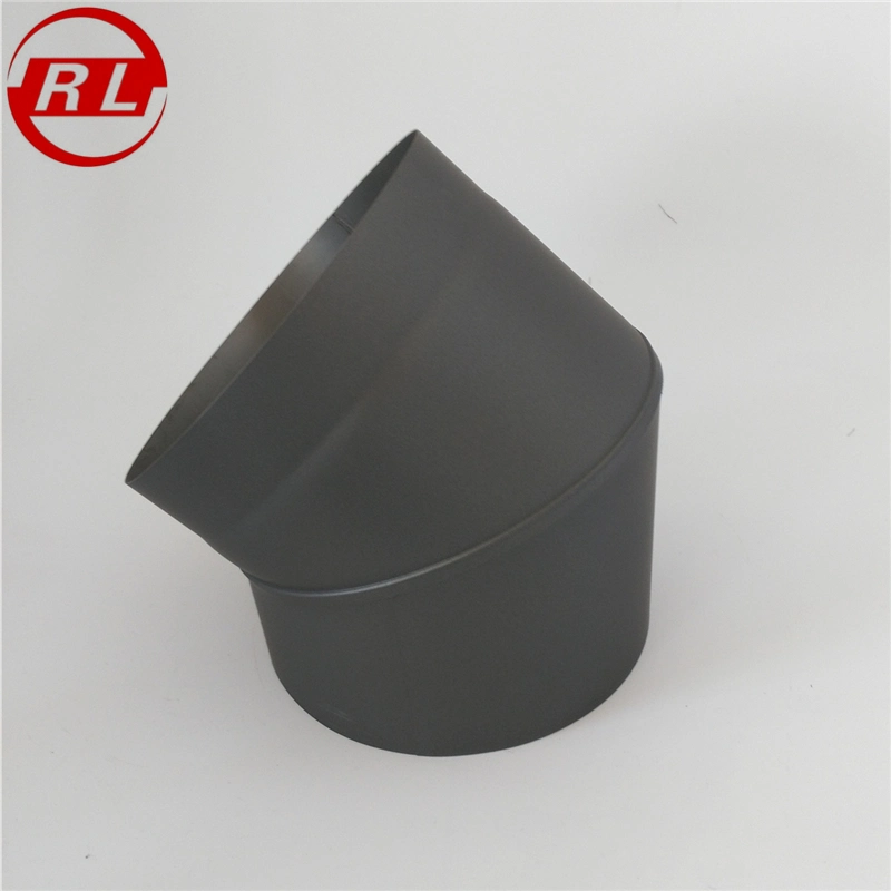 Black Painted 45 Degree Single Wall Bend