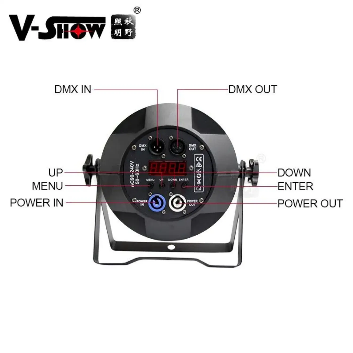 V-Show Indoor LED 18*18W RGBWA+UV 6in1 Indoor LED PAR Can Light