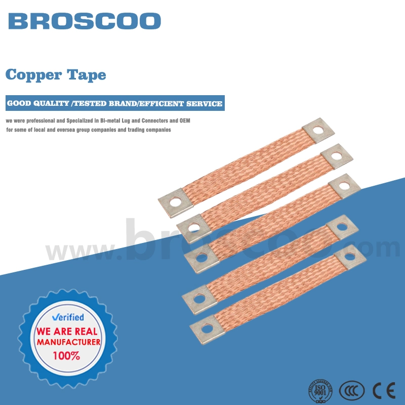 High Voltage PVC Coated Electrical Single Wire Terminal Copper Earthing Strip