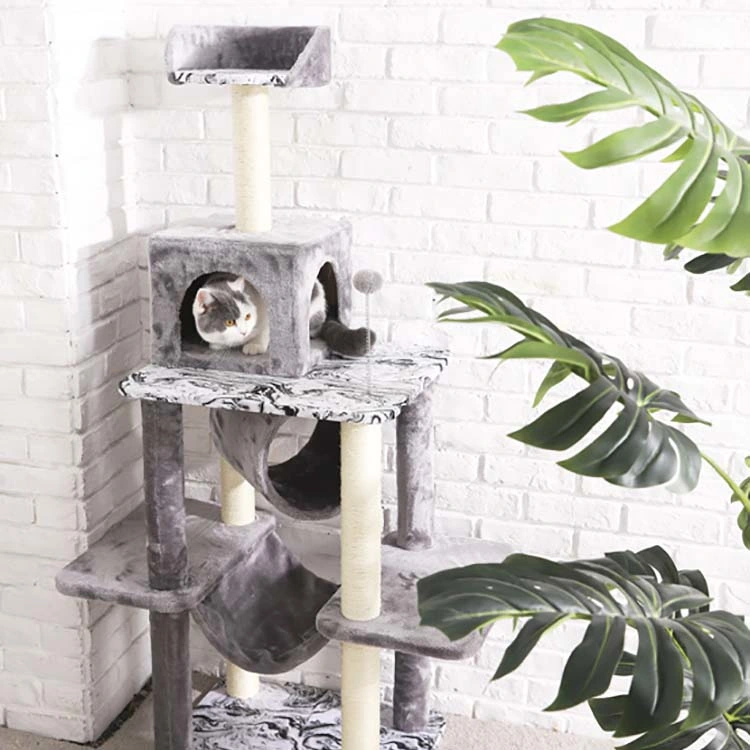 Jugar Centerl Indoor Cat Cat árbol con el ratón de Sisal Juguetes