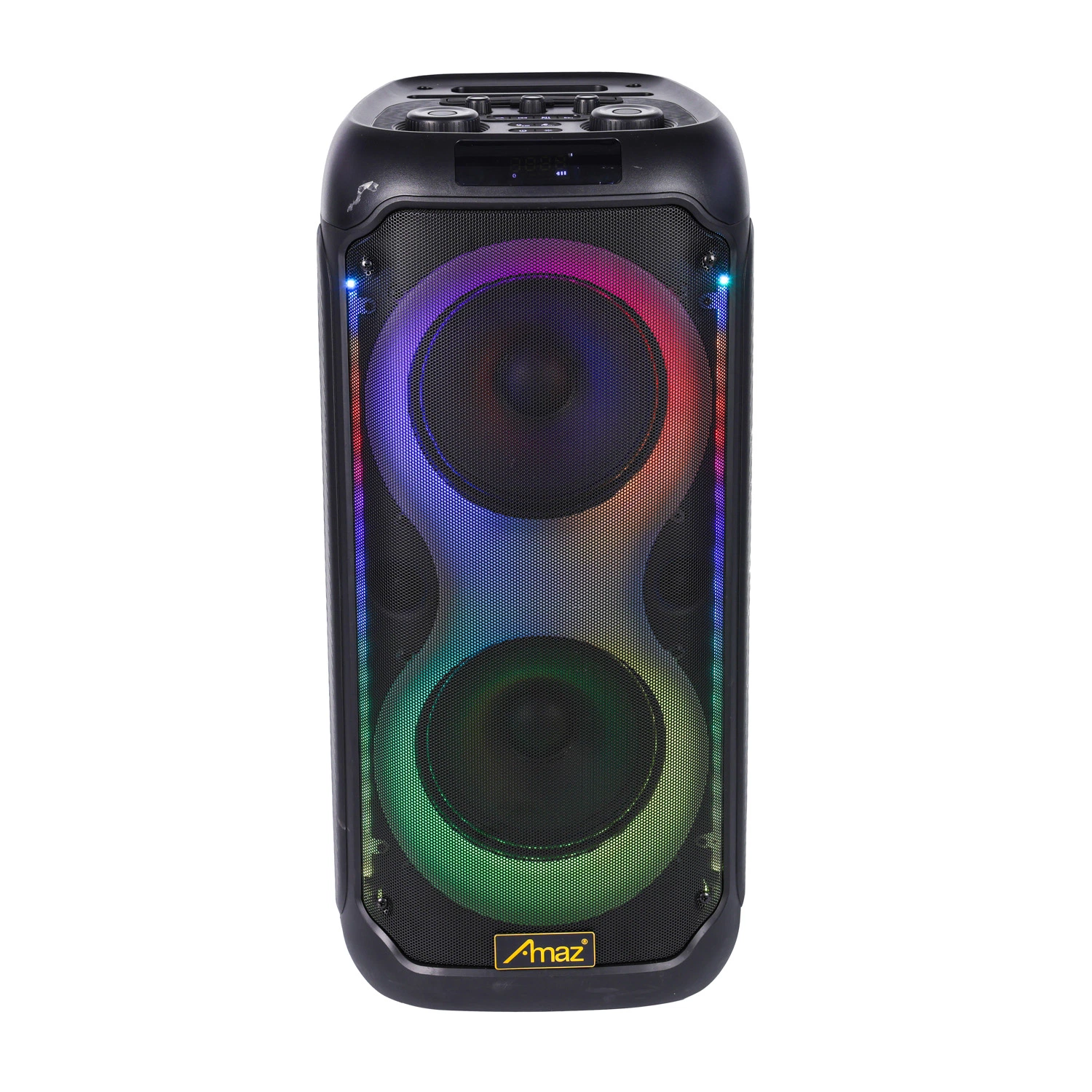 Newest Private Model Factory Price Dual 8inch Speaker Bt LED Light Speaker with Remote Control and Microphone Wireless Speaker