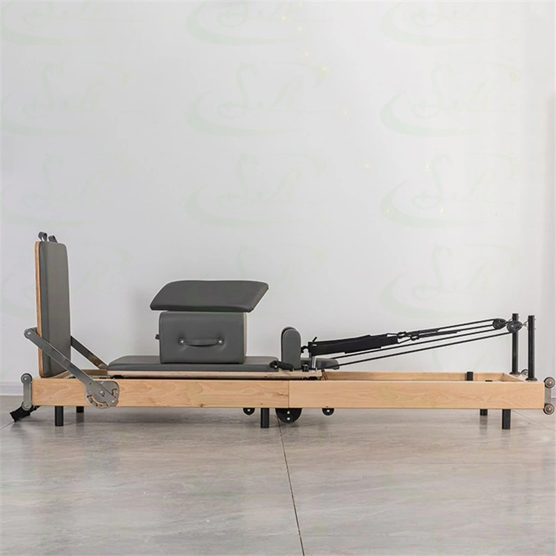 Hogar Madera plegable para niños portátil Springs cama Pilates plegable Reformador