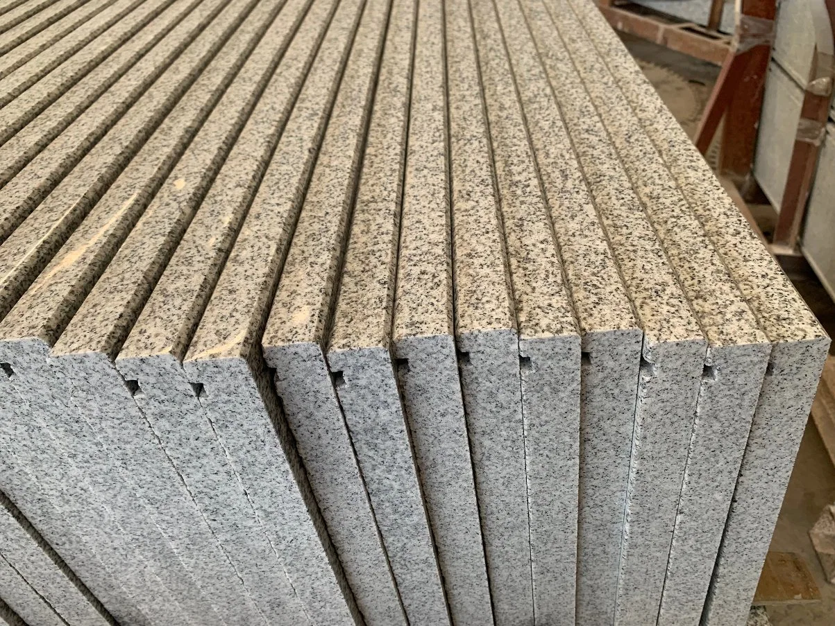 Hubei G603 Light Grey Granite Seasame White Stair Step and Riser