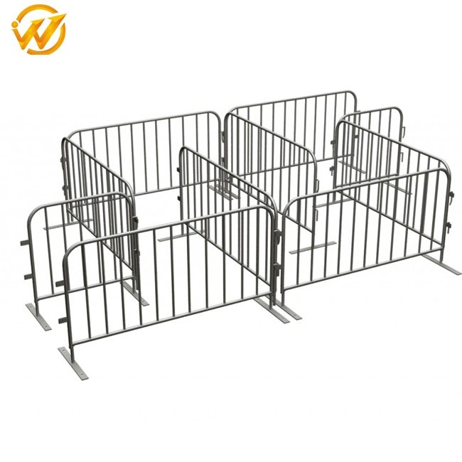 Highway Safety Barrier Galvanized Steel Crowd Control Barrier Removable Temporary Customized Barrier Fence