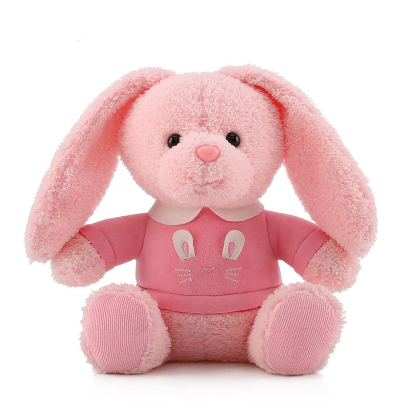 Plush Manufacturer Stuffed Bunny Pink Rabbit Toys Promotional Gifts