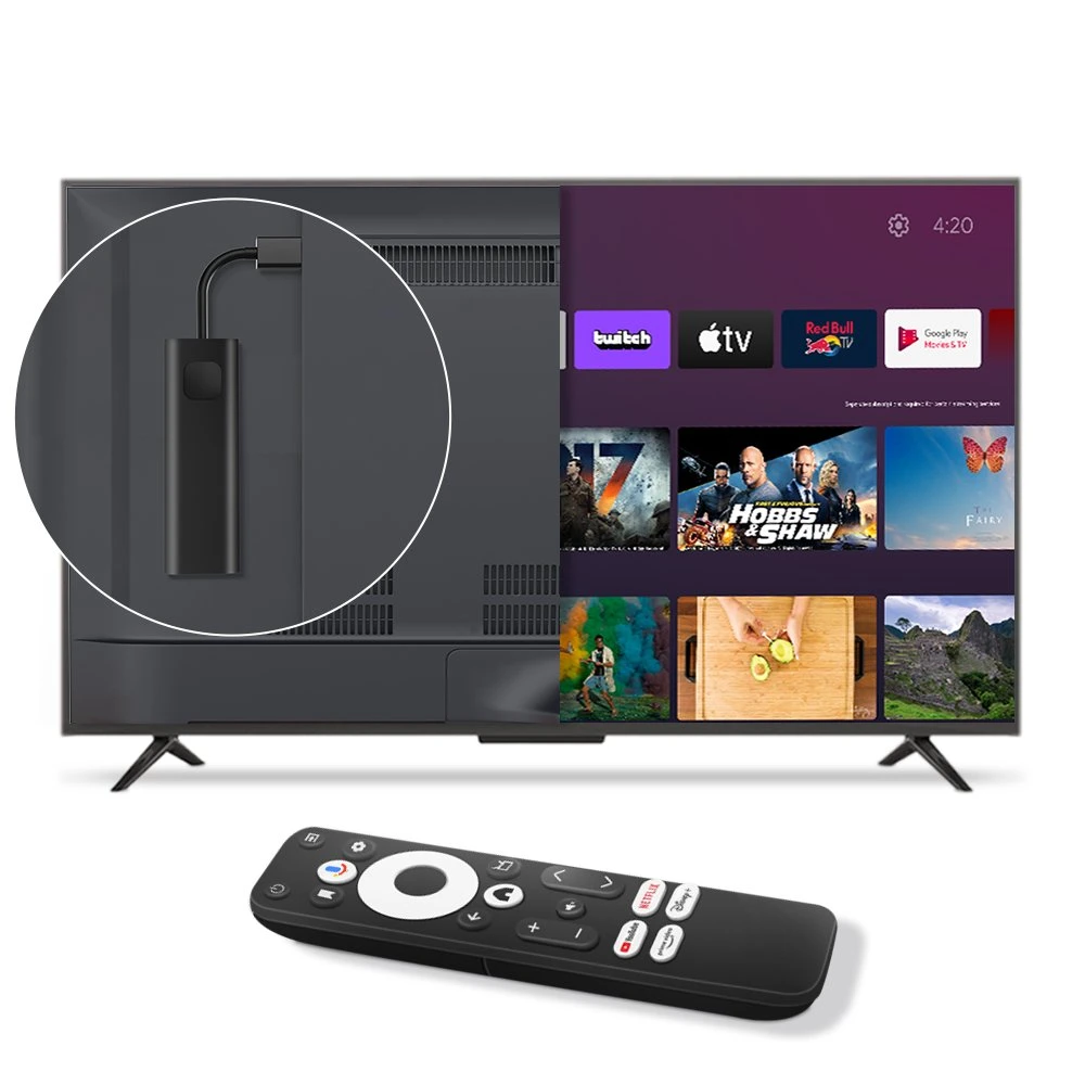 Android TV Stick 4K certifié Google ATV Android 11 TV Bâton