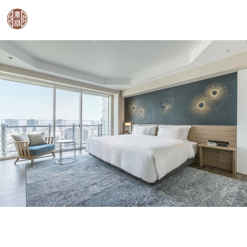 Foshan Hotel Schlafzimmer Möbel Set Modernes King-Size-Bett Design