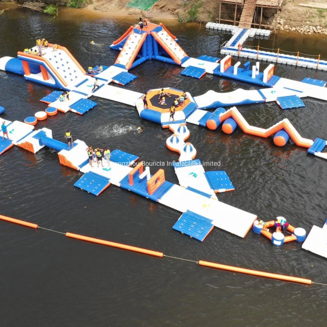 Inflable gigante más grande de flotación inflable parque acuático Water Park Parque Acuático hinchable Carrera de obstáculos para la venta