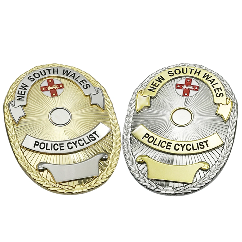 Custom Wholesale/OEM No Minimum Metal 58mm Material Making Machine Metal Custom Security Police Badges