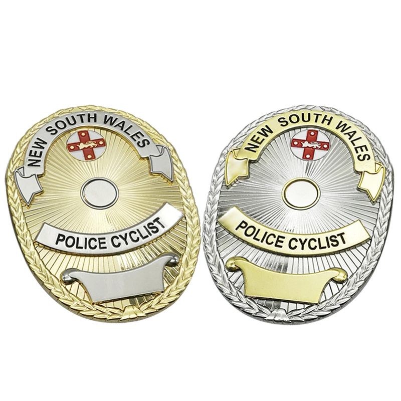 Custom Wholesale/Supplier/OEM No Minimum Metal 58mm Material Making Machine Metal Custom Security Police Badges